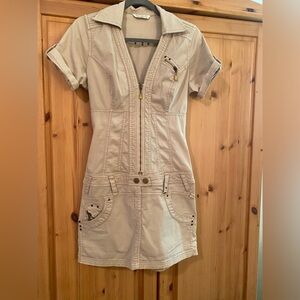 Studio F Dress Khaki/tan, Medium, Stretchy, New, Super Cute